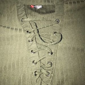 Knee length Olive green dress